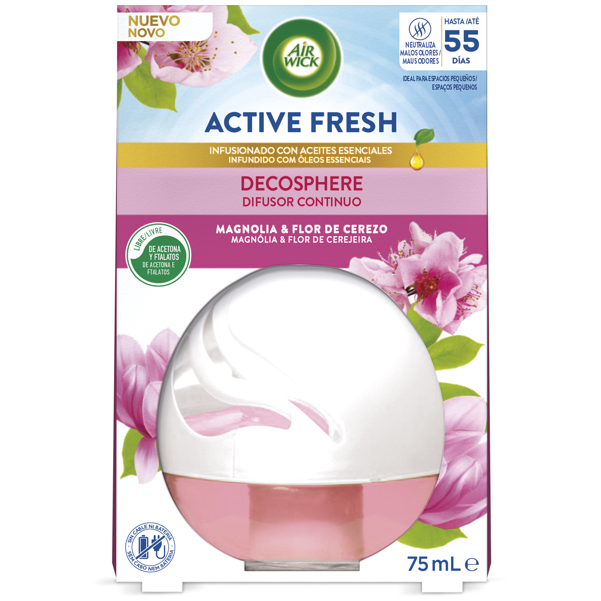 Air Wick Decosphere Ambientador coche y casa, aroma Magnolia