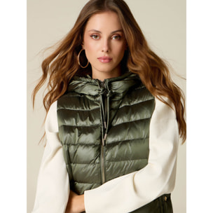 Oltre - Piumino lightweight senza maniche con cappuccio - Verde militare