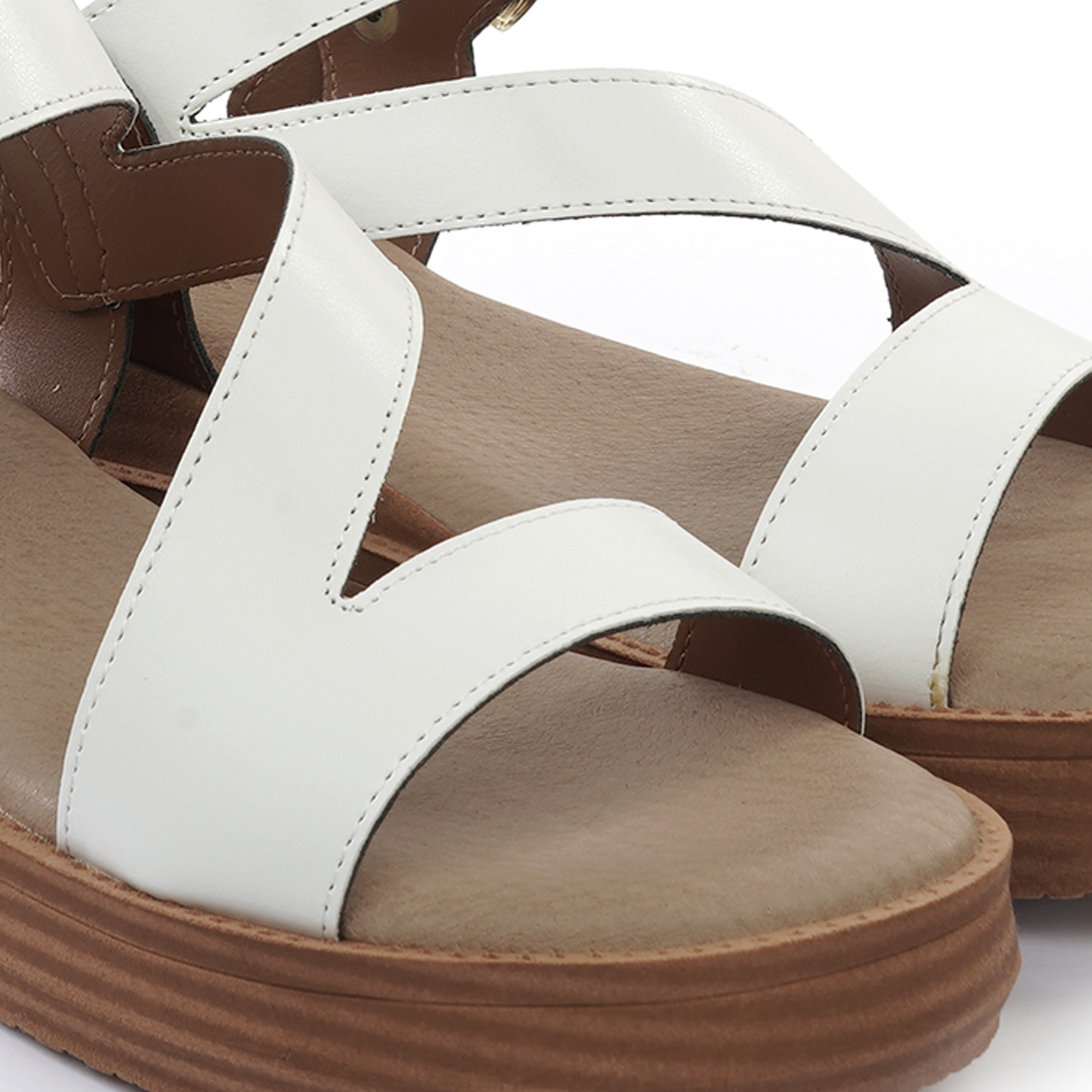 SANDALO ZEPPA FASCE Z BIANCO