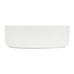 Mood vasque à poser ronde 36 x 36 cm blanc mat sans trou pour robinet ni trop-plein (SATM3636MW)