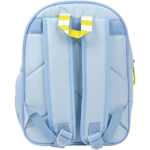 Mochila escolar de bluey - azul - 26x13x35cm - en poliéster - mochila mediana cierre de cremallera y asas regulables