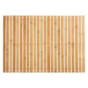Tapis de bain caillebotis à rouler bambou 40x60cm