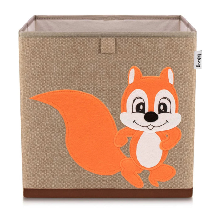 Boîte de rangement en tissu pour enfant "écureuil", compatible Ikea Kallax