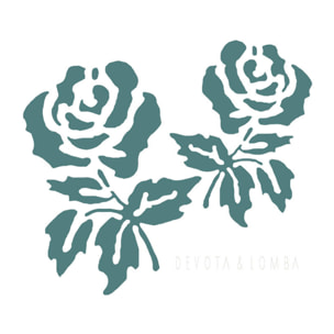 Devota&Lomba - Colcha Bouti Estampada - 100% Algodón - 70 gr/m² - Roses Green