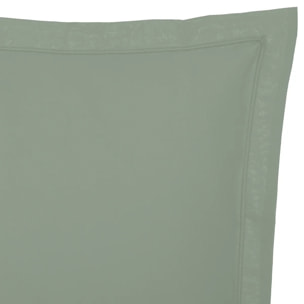 Taie d'oreiller - coton - vert - 63x63 cm