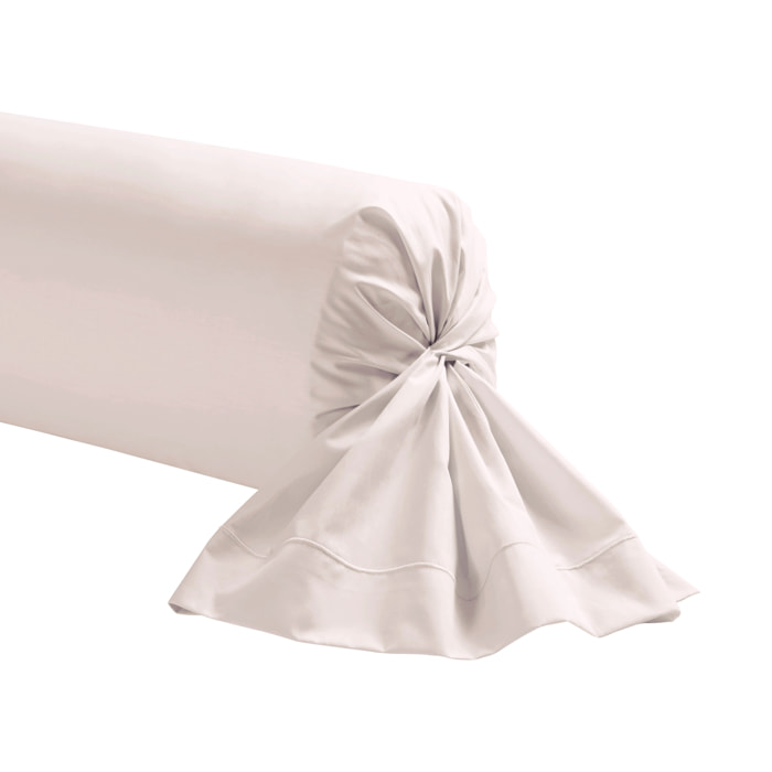 Taie de traversin unie en percale de coton, ROYAL LINE, Rose Lingerie