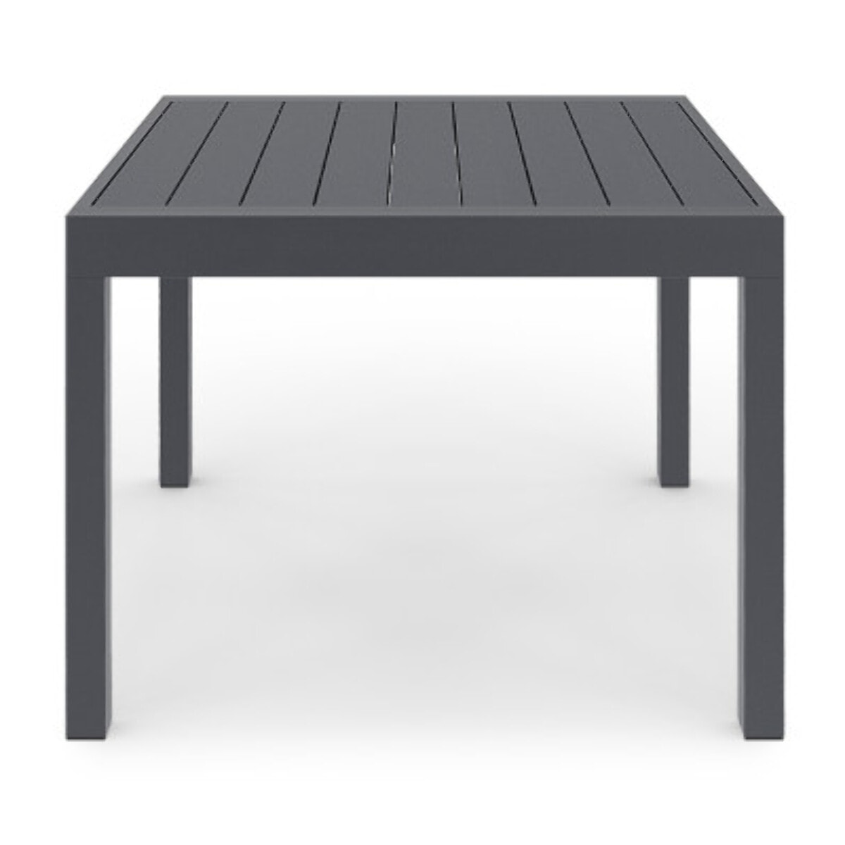 Table de jardin extensible en polywood gris anthracite 90-180cm