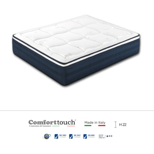"Sky" H22 cm 120x190 guanciale Memory OMAGGIO 2cm memory foam