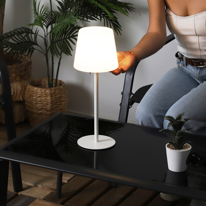 Lampe A Poser Ip44 Rechargeable Blanc