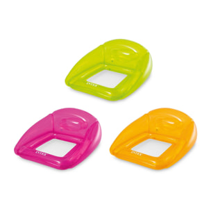 Intex Poltrona Mare Trasparente Gonfiabile con Rete, PVC, Assortiti, 104x102 cm