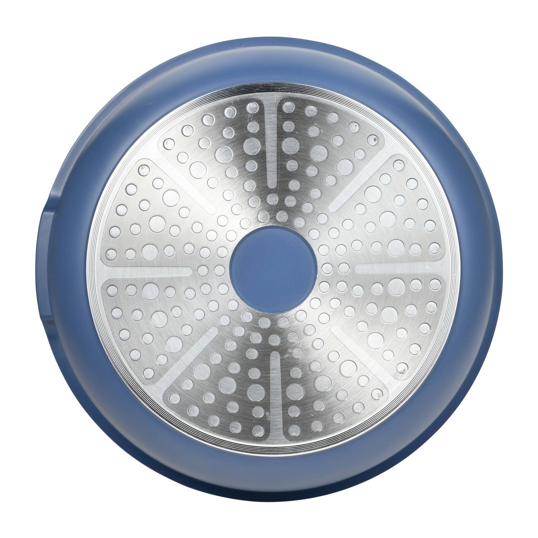 juego de 2 sartenes ø22ø26cm aluminio fundido azul + mango desmontable