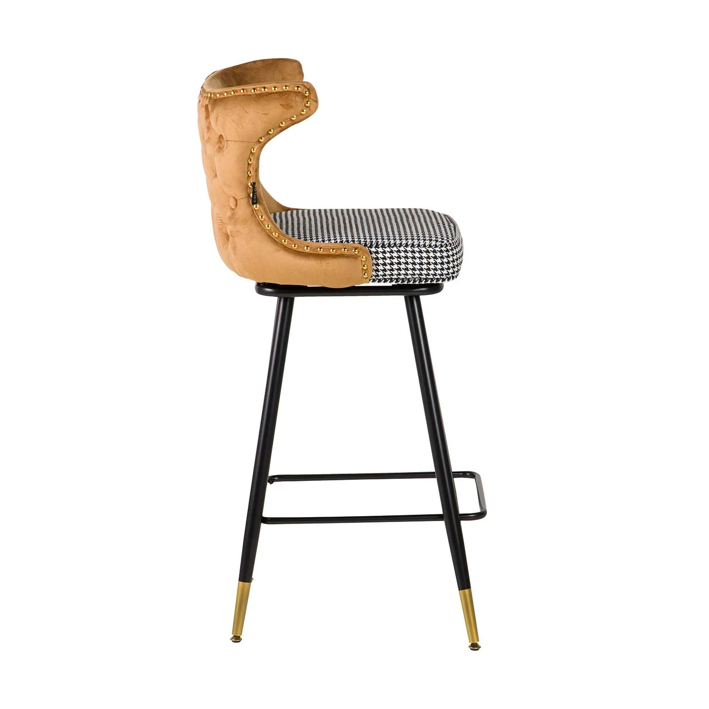 Taburete Bar Velvet Amarillo Clinton 46x53x105 Cm