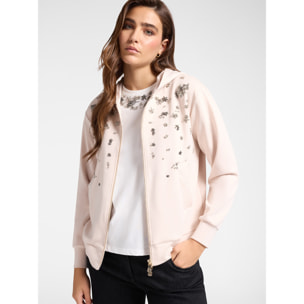 Elena Mirò - Felpa ricamata - Beige