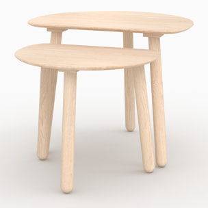 Tables gigognes en bois de frêne - Montaine