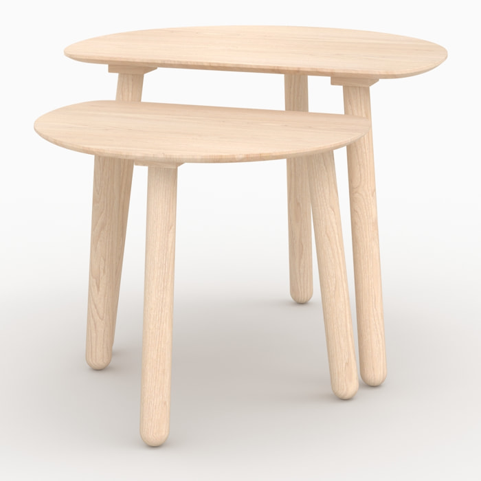 Tables gigognes en bois de frêne - Montaine
