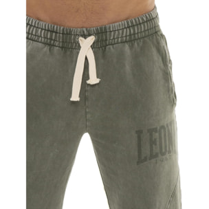 Pantalone da uomo non garzato in tessuto lavato Leone Old Wash