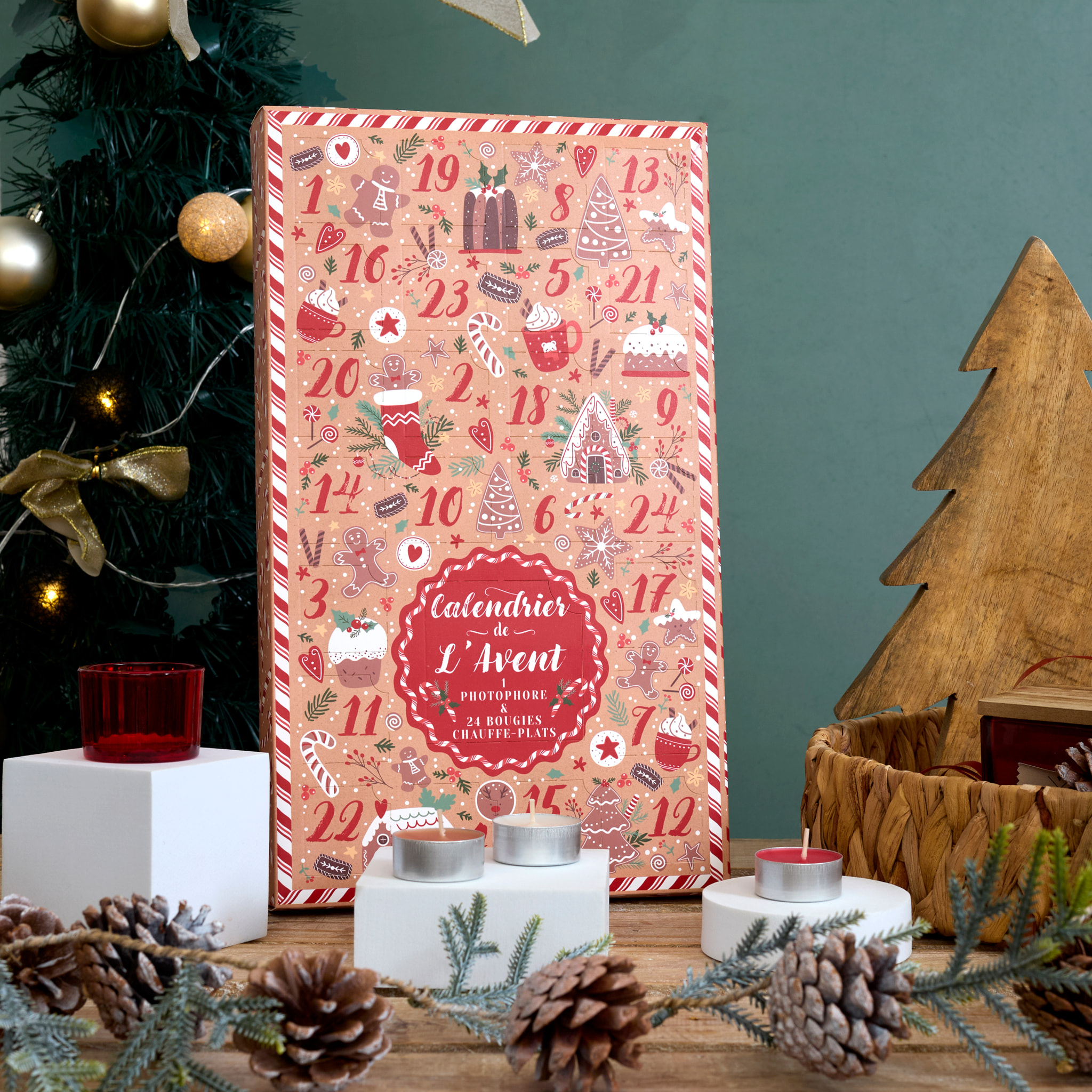 Calendrier Photophore Bougie Parfume Gingerbread