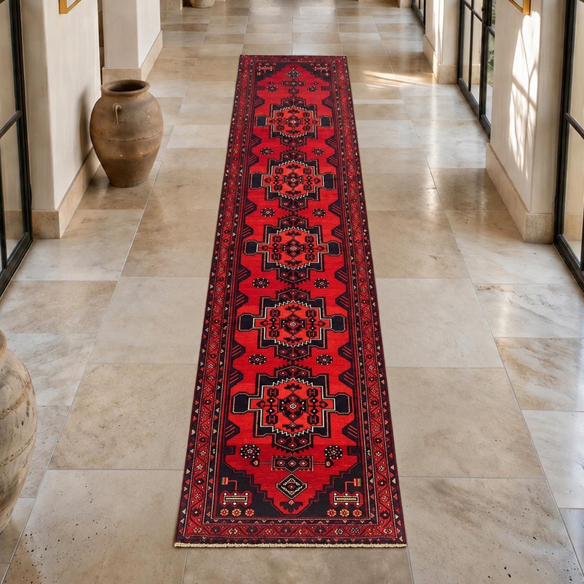 Tapis d'orient, motif oriental noué à la main, EVIL