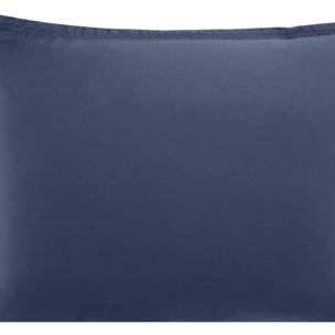 Paire de Taies D'oreiller 1pcs 100% Satin De Coton 105 Fils Bleu Marine