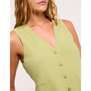 Top Chaleco Verde - Vari