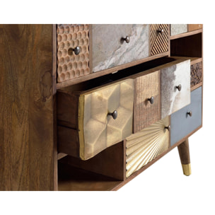 Aparador de Madera de Mango Estilo Boho Retro