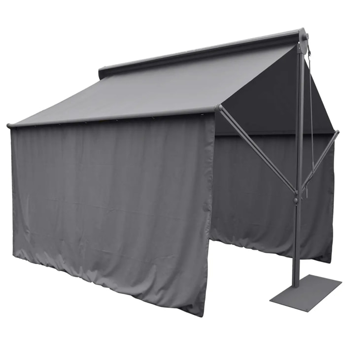 Rideaux pour tonnelle "Salsa" 4x2m en polyester ardoise