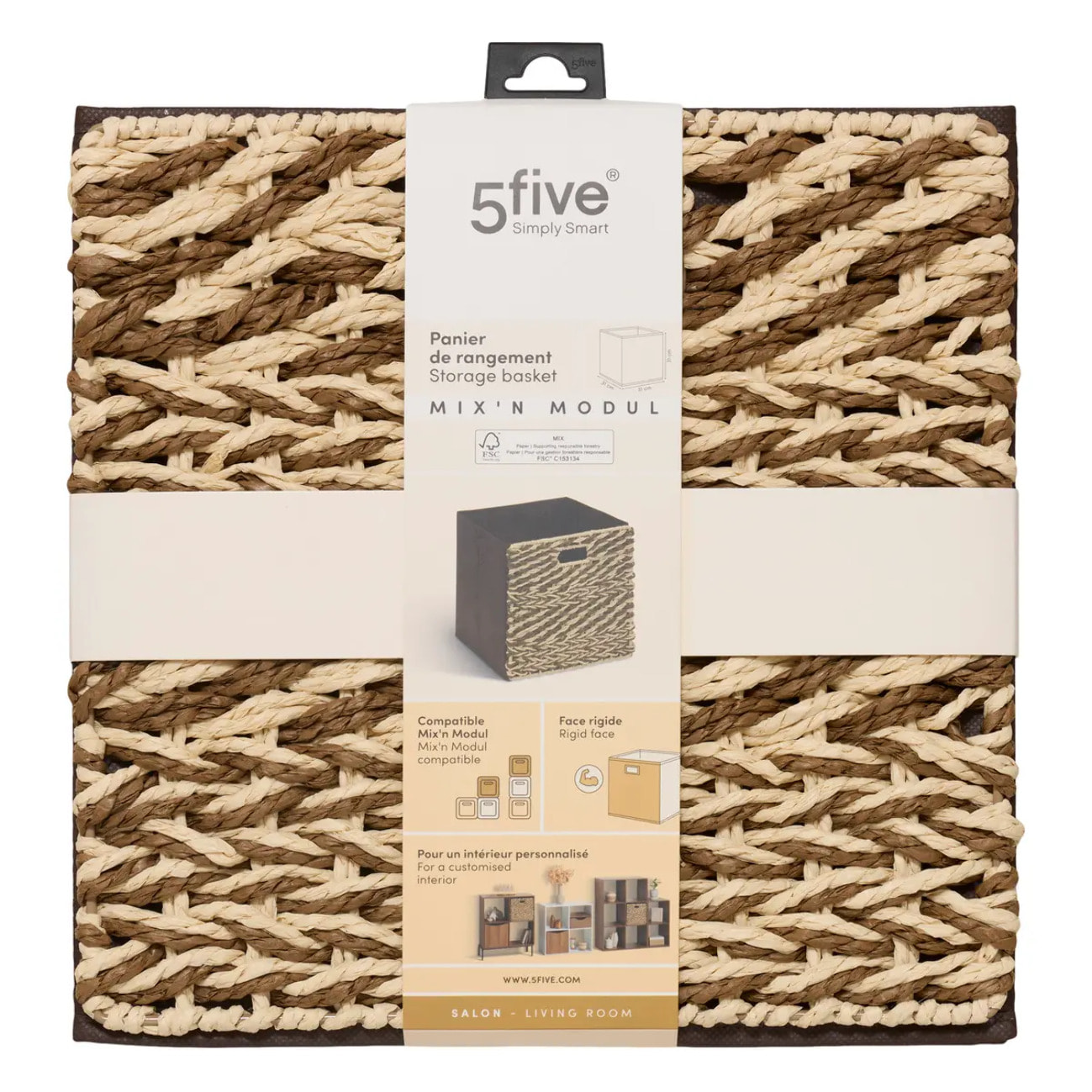 Boîte Mix'N Modul carré pliable 31x31cm marron