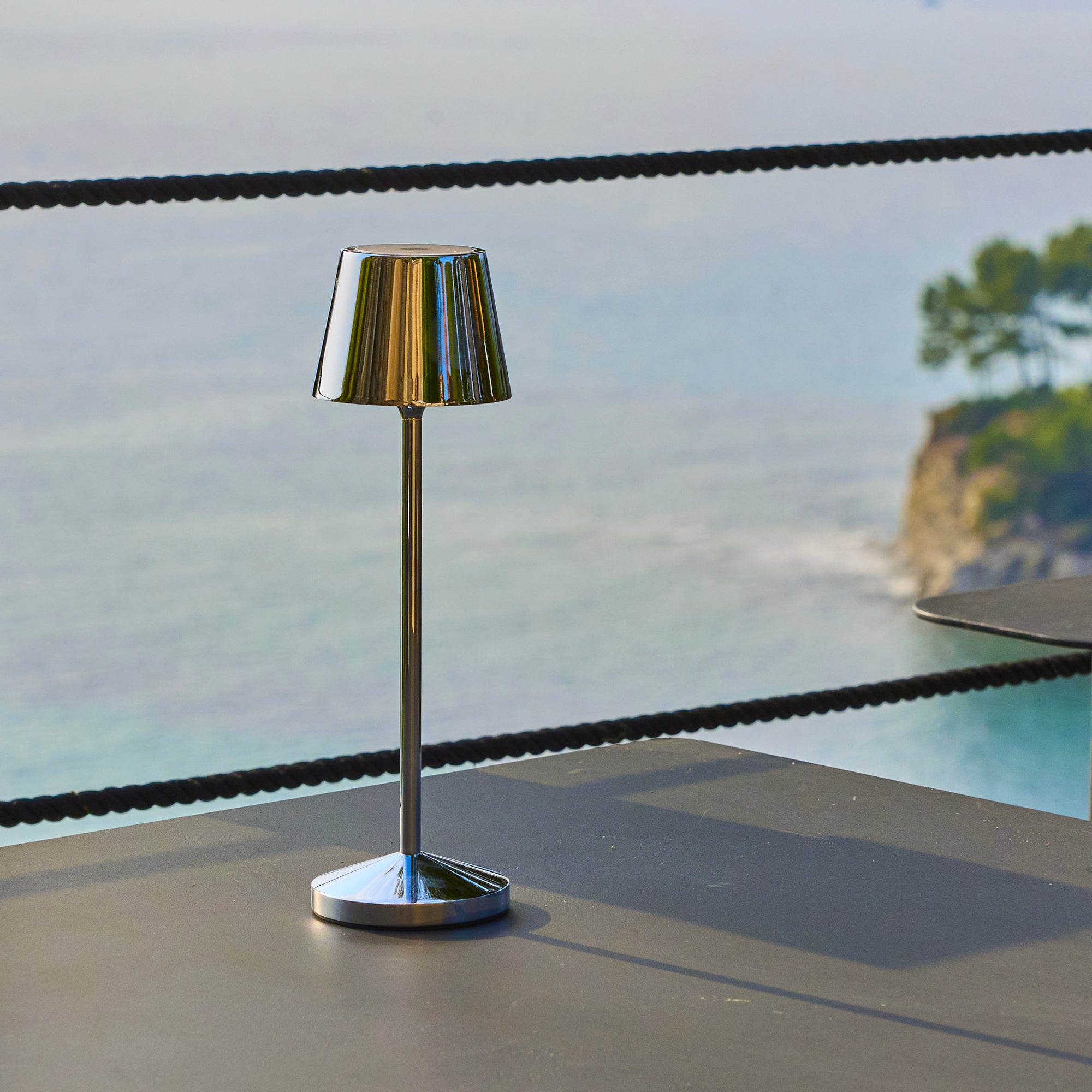 Lampe de table sans fil EMILY Argent H25cm