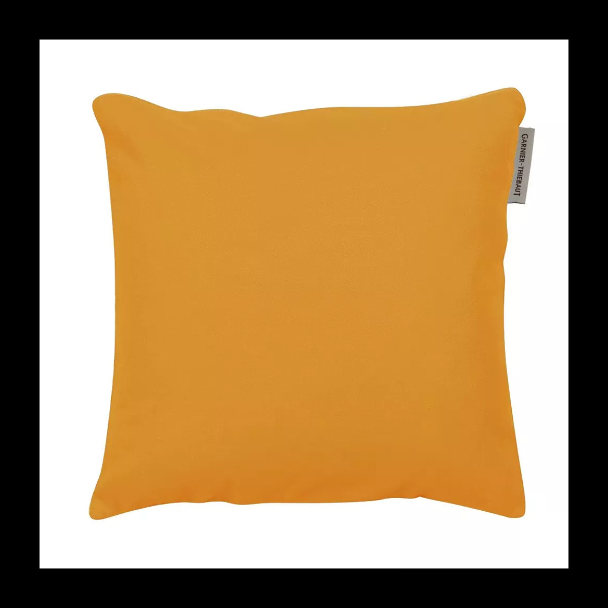 Housse de coussin pur coton 210 g/m² uni jaune Confettis ocre
