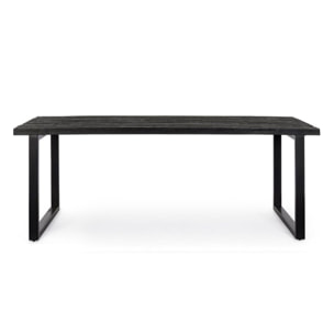 Tavolo HASTINGS rettangolare in legno di mango e base antracite acciaio 200x100 cm
