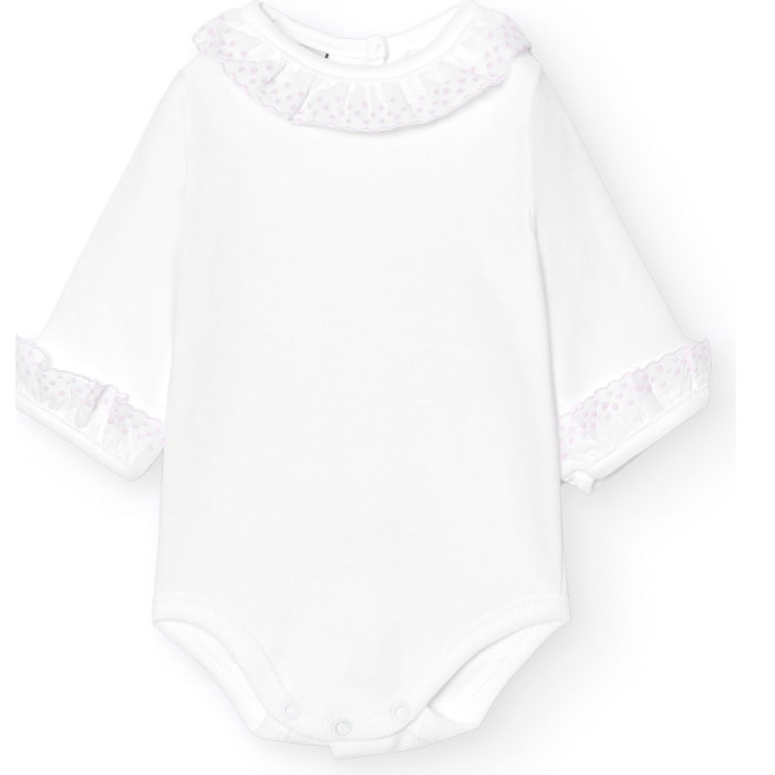 Body bebé manga larga cuello batista