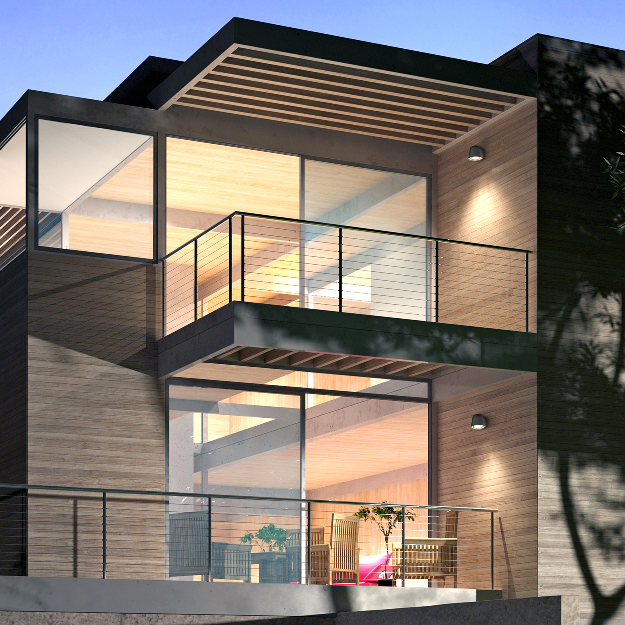 FORLIGHT Cone aplique de uso exterior para bombilla GU10 en color negro