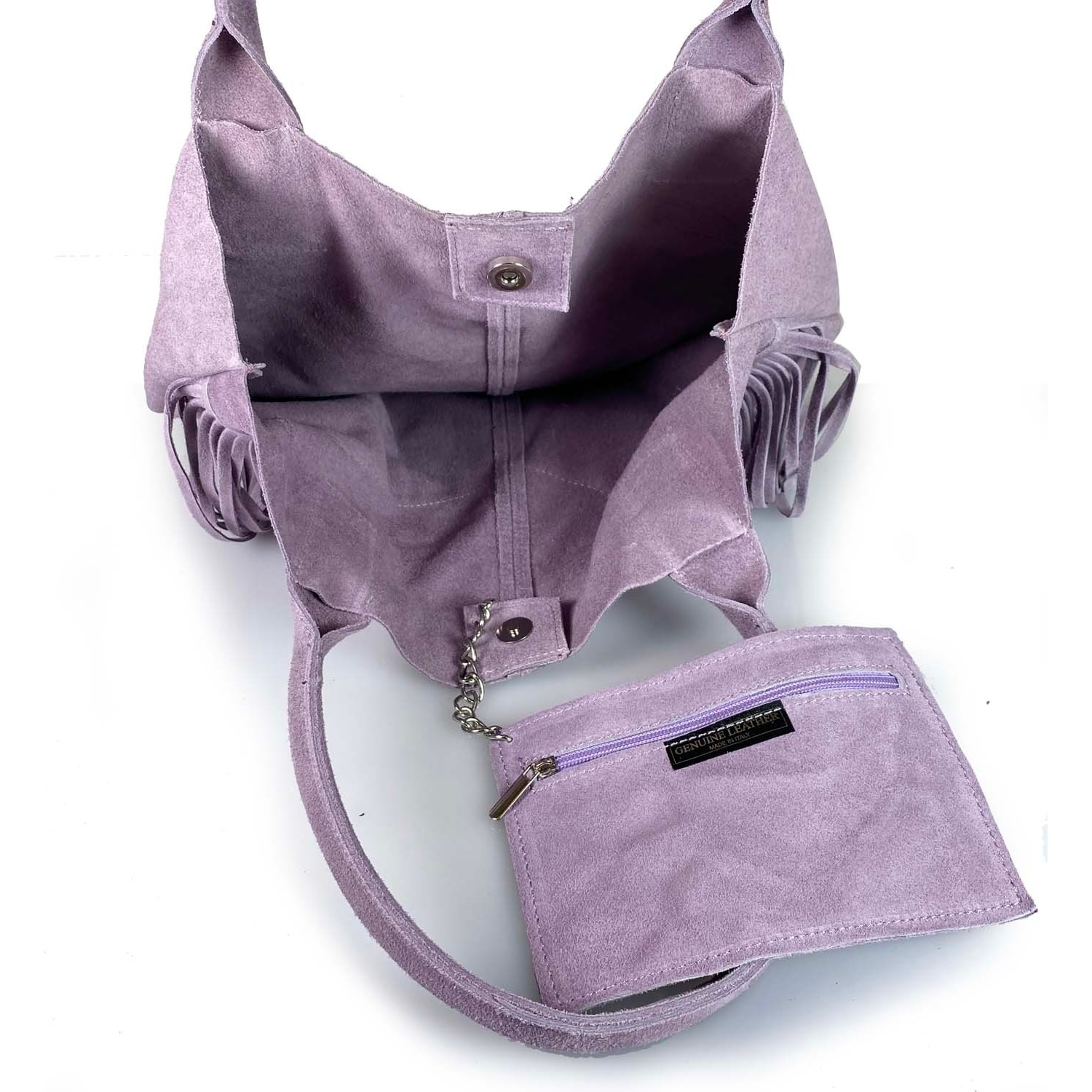 Borse Donna colore Viola-in pelle Made in Italy 36x45x19cm