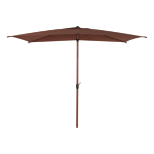 Parasol droit rectangulaire inclinable Loompa 3x2m acajou