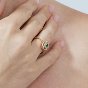 Anillo Nanash acabado oro rosa 18k