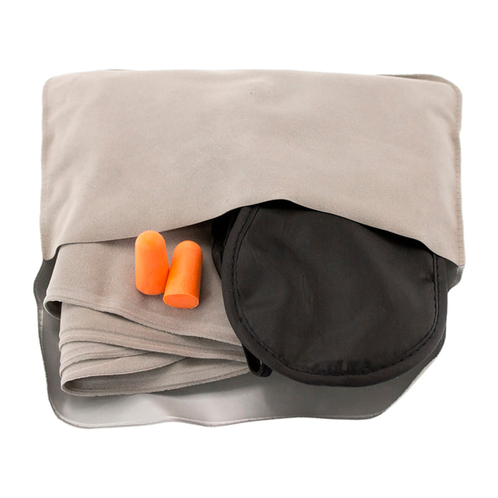 Set da viaggio 3 accessori. Copertura in pelle scamosciata