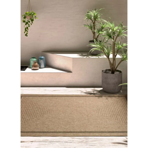 ACRA Alfombra de exterior efecto yute color natural, varias medidas disponibles.
