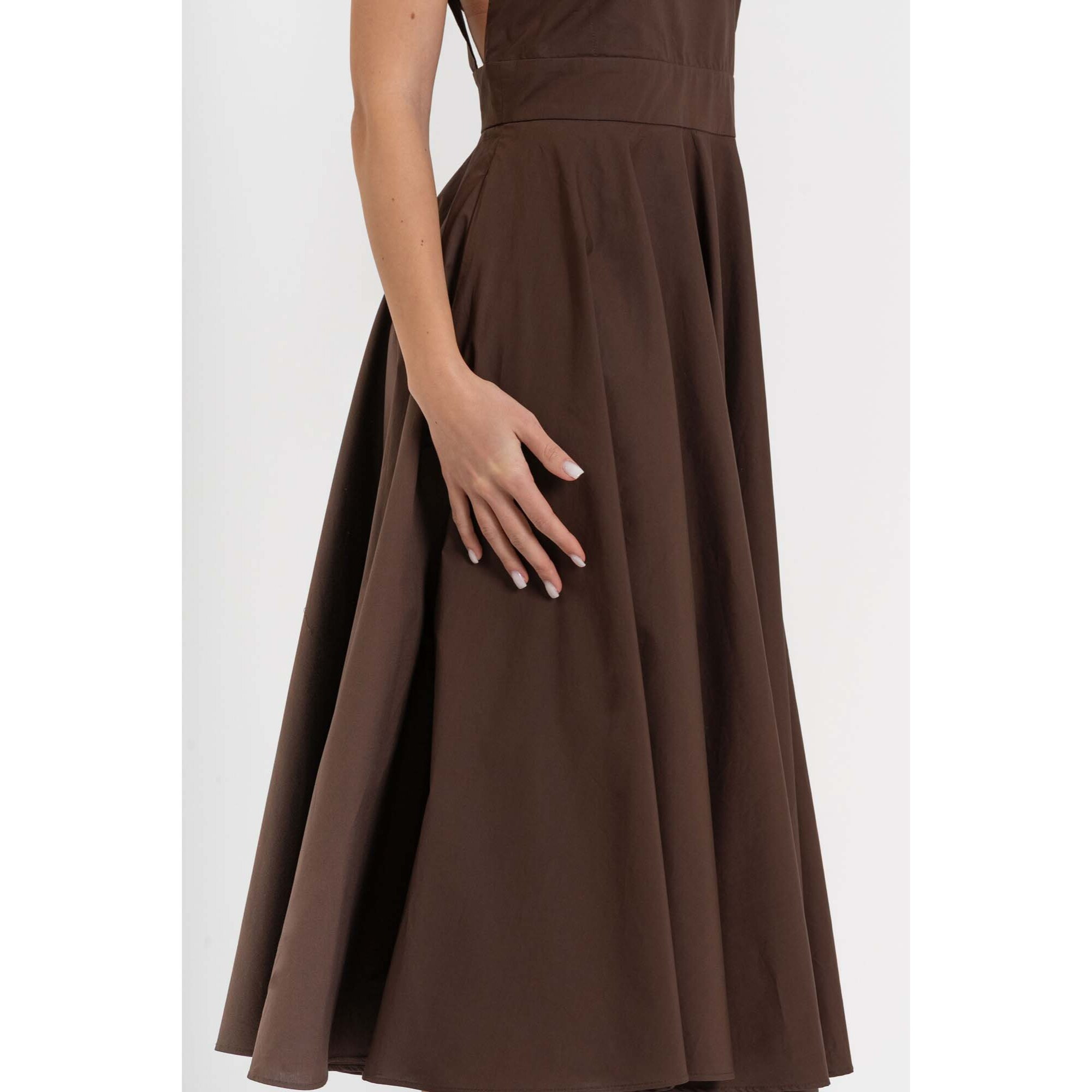Kocca - Abito in cotone con scollo all'americana e schiena nuda Donna
