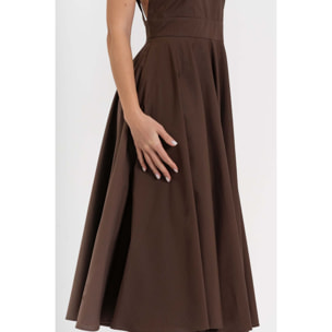Kocca - Abito in cotone con scollo all'americana e schiena nuda Donna