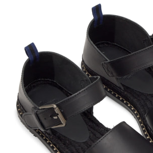 Alpargata Fer estilo menorquina plana en napa con hebilla