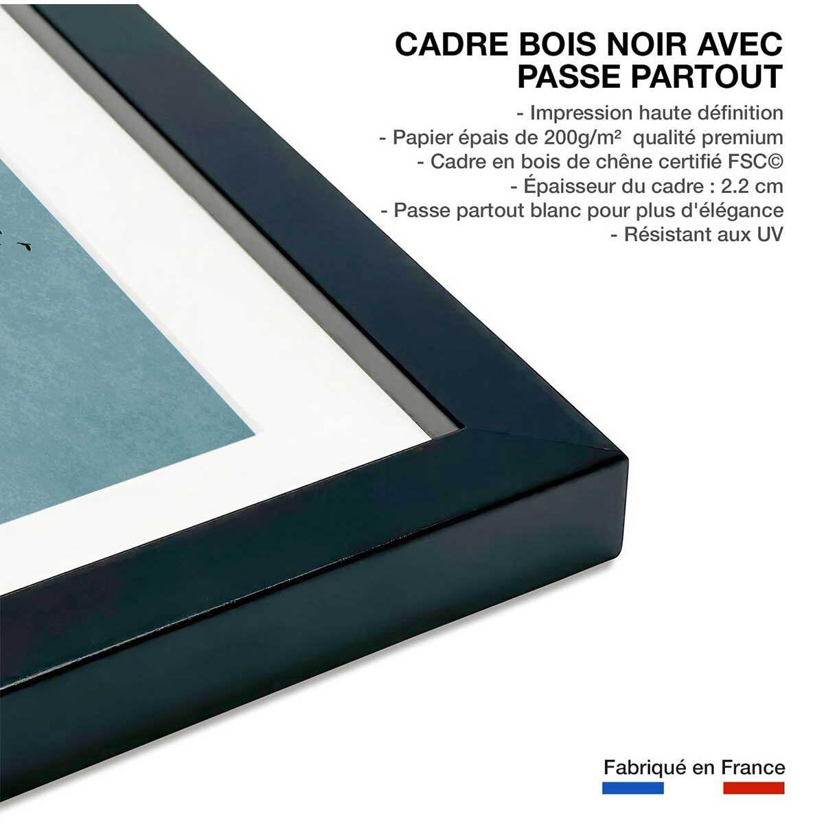 Affiche paysage Beauté du jour Affiche sous cadre noir