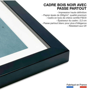 Affiche paysage Beauté du jour Affiche sous cadre noir