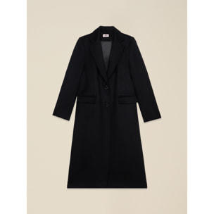 Oltre - Cappotto lungo misto lana - Nero