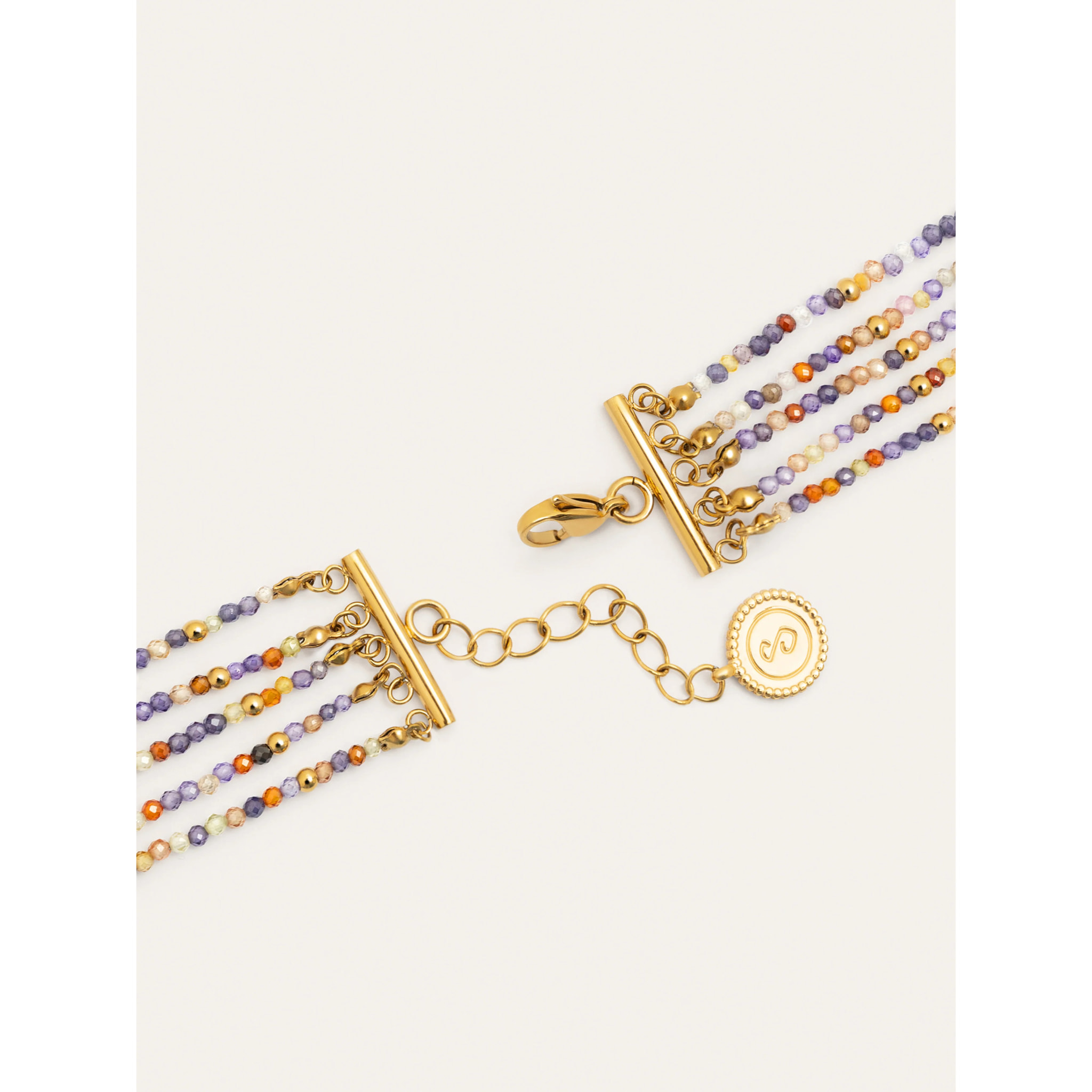 Pulsera Crystals Cleopatra Acero Baño Oro