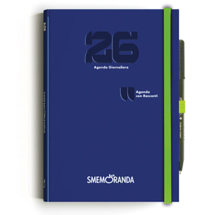 Agenda Smemoranda Racconti 2026 Giornaliera 12 mesi , A5, blu notte