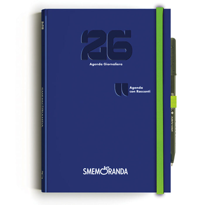 Agenda Smemoranda Racconti 2026 Giornaliera 12 mesi , A5, blu notte