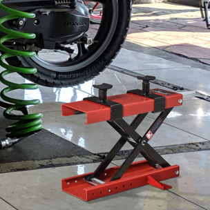 Plataforma Elevadora para Motocicletas Carga 500 kg Altura Ajustable de 19-53 cm