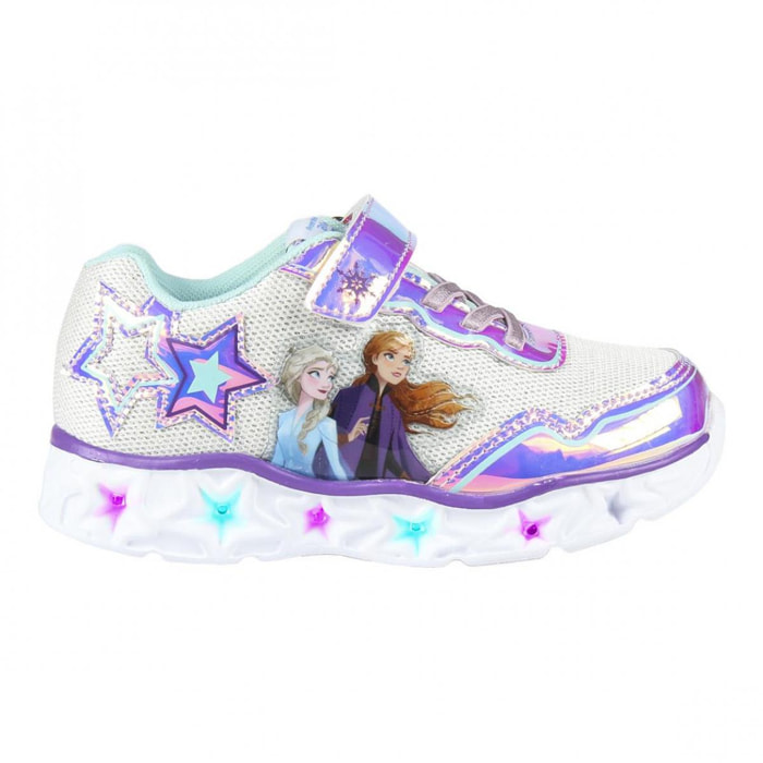 Scarpe Frozen Sneakers con Suola con Luci Bicolor Lei Disney Multicolor