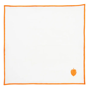 4 serviettes "Yucatan" coton blanc 40x40cm