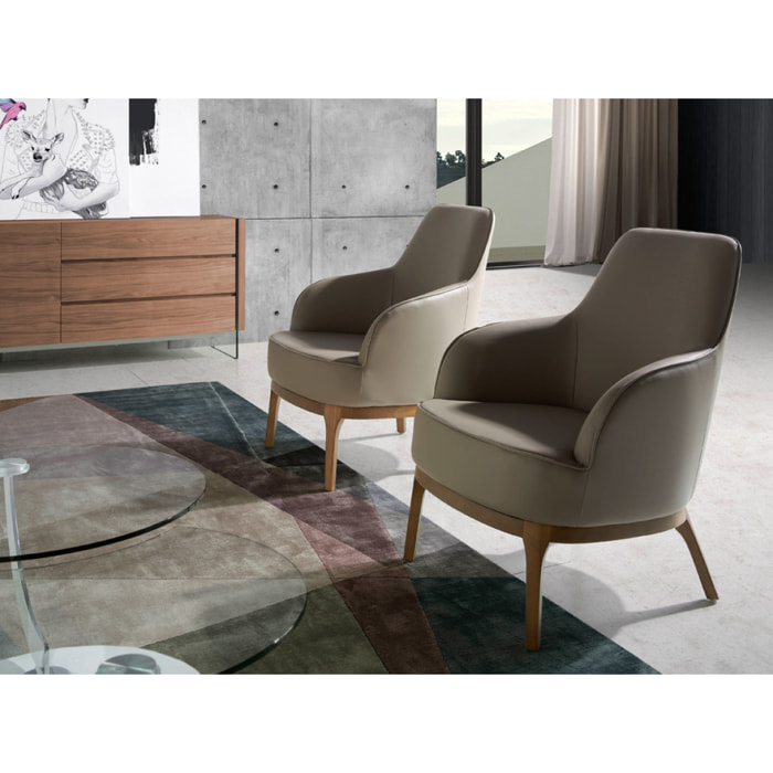 Sillón Angel Cerda de polipiel 71x71x90cm